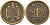 Испания 1 песета 1944 KM 767 алюминиевая бронза 4189-862
