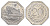 Нюрнберг трамвайный (транспортный) жетон в 20 пфеннигов ND (1920-1921) башня Men05 19256.6, Men18 24102.6 алюминий UNC 4638-241