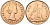 Великобритания 1 пенни 1967 Елизавета II (1952-2022) KM 897, Spink 4157 бронза 4536-222