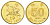 Гонконг 50 центов 1998 KM 68 сталь плакированная латунью UNC 4700-214