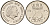 Нидерланды 25 центов 1973 Юлиана (1949-1980) KM 183 никель    4598-467