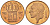 БЕЛЬГИЯ 50 САНТИМОВ 1993 BELGIQUE, БОДУЭН I (1951-1993) KM 148.1 бронза 214-659