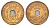Дания 5 эре 1927 NCH, Кристиан X (1912-1947) KM 828 бронза 4700-756