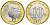 Китай 10 юаней 2017 год петуха KM 2389 биметалл  UNC  M66-18