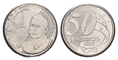 Бразилия 50 сентаво 2003 KM 651 медно-никель 4688-224