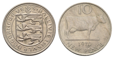 Гернси 10 пенсов 1970 KM 24 медно-никель 4367-815