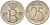 Бельгия 25 сантимов 1970 BELGIQUE, монетный тип KM 153.1 медно-никель 4594-556