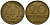 ГДР 20 пфеннигов 1969 A, первый год KM 11 латунь 4601-531