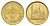 Египет 10 пиастров 1992 KM 732 латунь UNC 4673-555