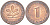 ФРГ 1 ПФЕННИГ 1979 D KM 105, J. 380 сталь плакированная медью 4181-636
