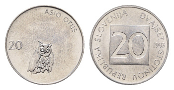Словения 20 стотинов 1993 KM 8 алюминий UNC 4173-1254
