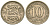 Эстония 10 центов 1931 Республика (1918-1941) KM 12 никель бронза 4615-1131