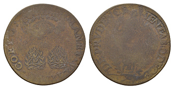 Франция, Париж счетный жетон ND (1574-1588) диаметр 27 мм, вес 4,5 гр медь 1526-1443