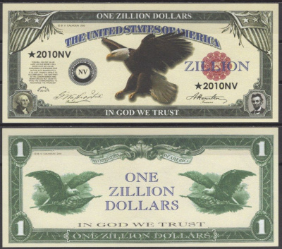 США 1000000000000000 (зиллион) долларов 2010 бумага UNC (пресс) 7197-20-1