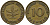 ФРГ 10 ПФЕННИГОВ 1950 F KM 108, J.383 сталь плакированная латунью 33-114