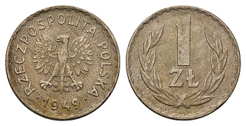 Польша 1 злотый 1949 Y 45 медно-никель 4637-1034