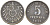 ГЕРМАНИЯ 5 ПФЕННИГОВ 1916 D KM 19, J. 297, Weege 5 железо 206-713