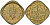 Британская Индия 1/2 анна 1942 Георг VI (1936-1952) KM 534b никель-латунь UNC 94-826