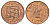 Гернси 2 пенса 1979 Елизавета II (1952-2022), ветряная мельница KM 28 бронза aUNC 4666-426