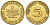 ФРГ 5 пфеннигов 1949 F KM 102, J. 377 сталь плакированная латунью 4594-413