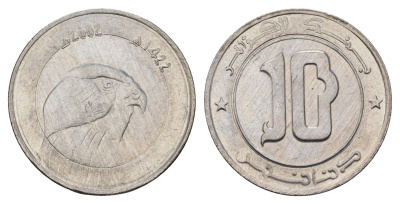 Алжир 10 динаров 2002 KM 124 биметалл UNC 181-1123