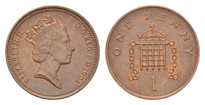 Великобритания 1 пенни 1994 Елизавета II (1952-2022) KM 935a, Spink 4391 (B4) сталь плакированная медью 4685-159