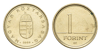 Венгрия 1 форинт 2005 BP KM 692 никель латунь UNC 4684-653