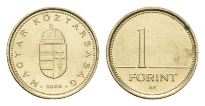 Венгрия 1 форинт 2005 BP KM 692 никель латунь UNC 4684-653