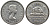 Канада 5 центов 1963 бобр, Елизавета II (1952-) KM 57 никель 4128-545
