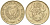 Кипр 10 центов 1990 ваза с птичками KM 56.3 никель латунь 4571-1026