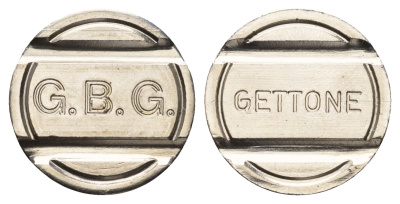 Италия жетон G.B.G. диаметр 24 мм, вес 5,6 гр нержавеющая сталь 4670-723