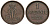 Ганновер 1 пфенниг 1855 B, Георг V KM 221, AKS 155, J. 83 медь 4594-545