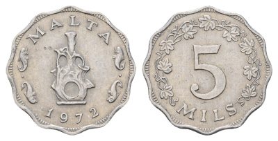 Мальта 5 милей 1972 KM 7 алюминий 4688-952