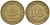 ФРГ 10 ПФЕННИГОВ 1950 J KM 108, J. 383 сталь плакированная латунью 219-424