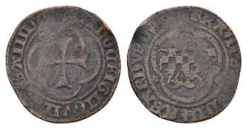 Бельгия, Льеж 1 брюле 1525-1527 DeCh. 455 / Vanhoudt G1117 медь 1526-1445