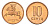Литва 10 центов (сентов) 1991 год-тип KM 88 бронза UNC 4651-328