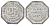 Франция, Марсель 25 сантимов 1921 диаметр 23,5 мм, вес 1,5 гр Elie mon 10.8 алюминий aUNC 4126-1137