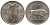 ИРЛАНДИЯ 5 ПЕНСОВ 1975 БЫК KM 22 медно-никель UNC 51-336