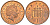 Великобритания 1 пенни 2007 Елизавета II (1952-2022) KM 986, Spink 4710 (B5) сталь плакированная медью 4609-635