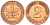 ФРГ 2 ПФЕННИГА 1972 D KM 106a, J.381a сталь плакированная сталь плакированная медьюю 4532-1254