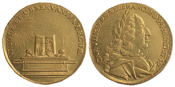 Франкфурт 2 дуката 1742 коронация Карла VII Fr. 999 золото 00-00