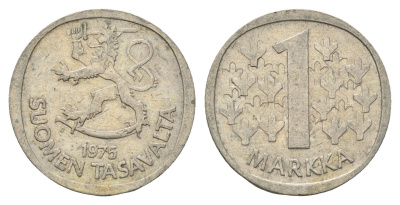 Финляндия 1 марка 1975 KM 49a медно-никель 4637-245