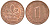 ФРГ 1 пфенниг 1988 D KM 105, J.380 сталь плакированная медью 4174-448