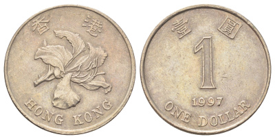 Гонконг 1 доллар 1997 KM 69a медно-никель 4700-247