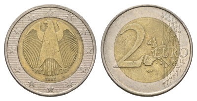 Германия 2 евро 2002 G KM 214 биметалл 4616-553