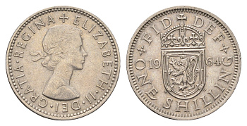 Великобритания 1 шиллинг 1963 Елизавета II (1952-2022), Шотландский герб KM 905, Spink 4148 медно-никель 4699-533