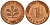 ФРГ 1 пфенниг 1991 F KM 105, J.380 сталь плакированная медью 4602-812