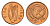 Ирландия 1/2 пенни 1982 мифологическая птица лира KM 19 бронза UNC 4690-268