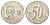 Эквадор 50 сентаво 2000 год-тип KM 108 нержавеющая сталь 4661-1045