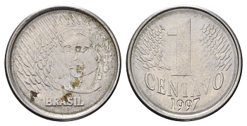 Бразилия 1 сентаво 1997 KM 631 нержавеющая сталь 4164-354
